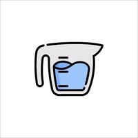 A jug with water in it on a white background vector