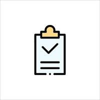 A clipboard with a check mark on it vector
