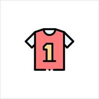 A shirt with the number one on it vector