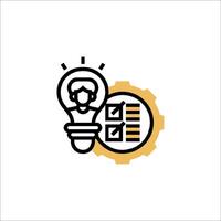 A light bulb with a check mark on it vector