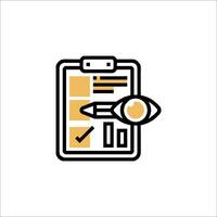 A clipboard with a pencil and a pen on it vector