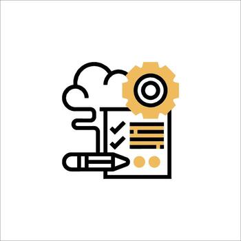 Cloud computing icon vector