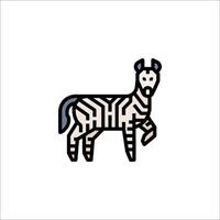 A zebra is standing in a line on a white background vector