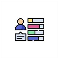 A person with a folder icon on a white background vector