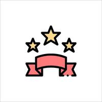 A star and ribbon icon on a white background vector