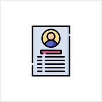 A person is on a document icon vector