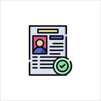 A person is holding a document with a check mark vector