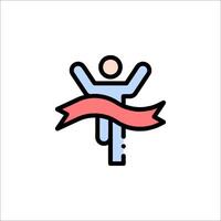 A man holding a key with a ribbon around it vector