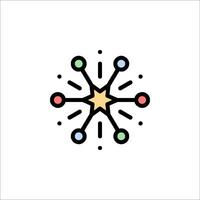 A starburst icon with a circle around it vector