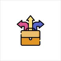 Business briefcase with arrows vector