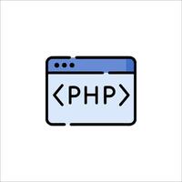 Php icon on white background vector