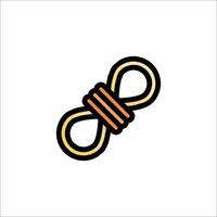 A rope with a knot on it vector