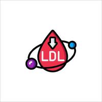 A logo for ldl, a company that makes blood products vector