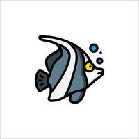 An angel fish icon on a white background vector