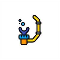 A blue and yellow pipe with a blue and yellow handle vector