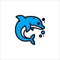 Dolphin logo design vector