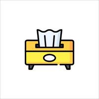 A yellow box with a tissue inside of it vector