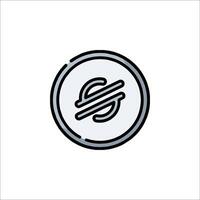 A simple icon of a coin with a dollar sign vector
