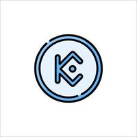 The k logo in a circle with a blue outline vector