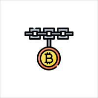 Bitcoin icon illustration vector