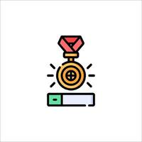 A medal and a computer on a white background vector