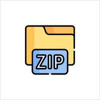 Zip file icon illustration vector