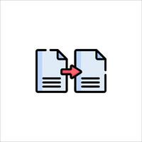 A file icon with a red arrow pointing to it vector