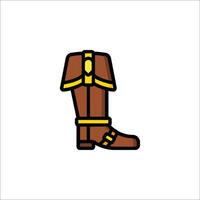 Boot icon in a flat style vector