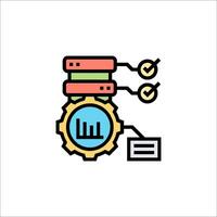 A line icon of a clock and a computer vector
