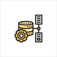 Database management system icon illustration vector