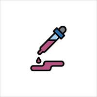 A syringe with a liquid on it vector