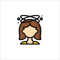A woman with a crown on her head vector