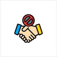 No handshake icon, no handshake symbol, no handshake icon, no handshake icon, no handshake icon vector