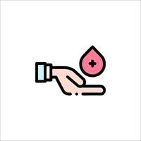 Blood donation icon illustration vector