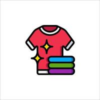 A shirt with a star on it and a stack of clothes vector