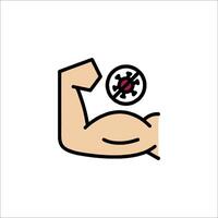 A cartoon image of a man with a fist in his hand vector