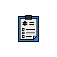 A clipboard with a check mark on it vector