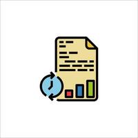 A document with a clock and a paper vector