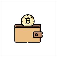 Bitcoin wallet icon illustration vector