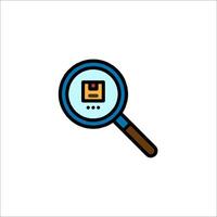 Magnifying glass icon with a magnifying glass vector