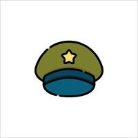 A green hat with a star on it vector