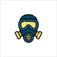 A gas mask icon on a white background vector