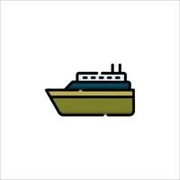 A boat icon on a white background vector