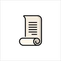 A scroll icon on a white background vector