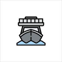 A boat icon on a white background vector