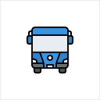 A blue bus icon on a white background vector