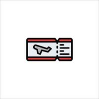 A ticket with an airplane on it vector