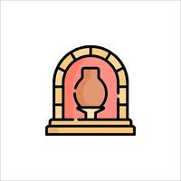 An icon of a vase in a window vector