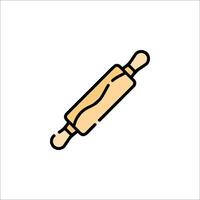 A rolling pin icon on a white background vector
