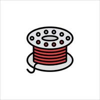 Spool of wire icon illustration vector